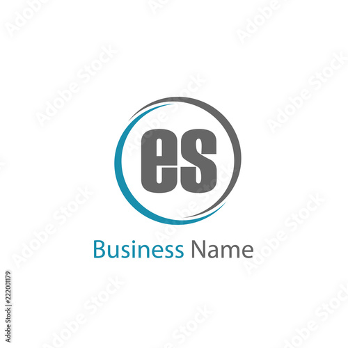 Initial Letter ES Logo Template Design