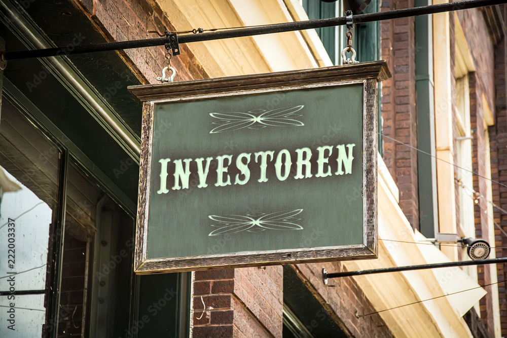 Obraz premium Schild 320 - Investoren