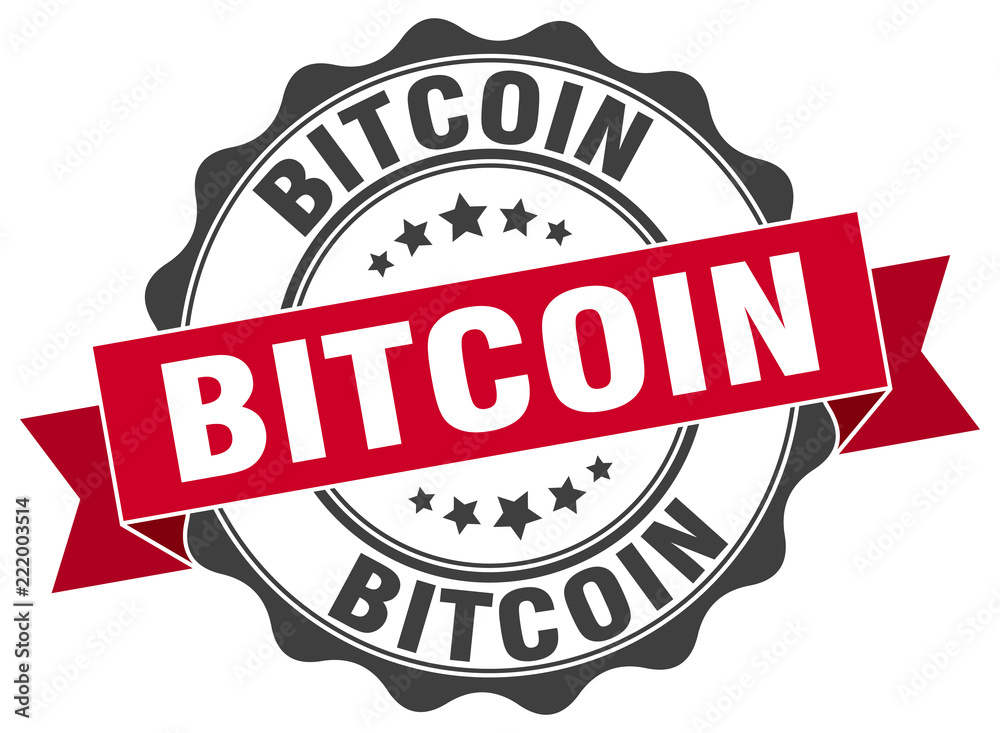 Obraz premium bitcoin stamp. sign. seal