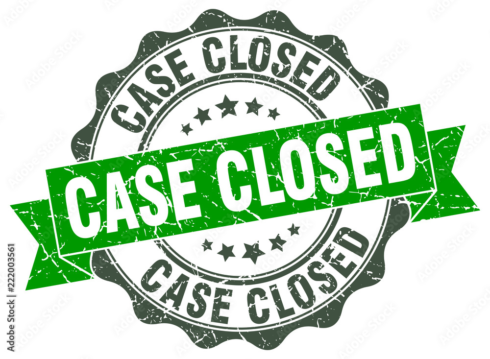 case closed stamp. sign. seal case closed stamp. sign. seal