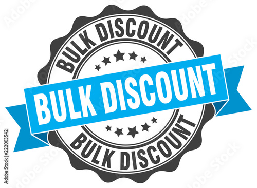 bulk discount stamp. sign. seal