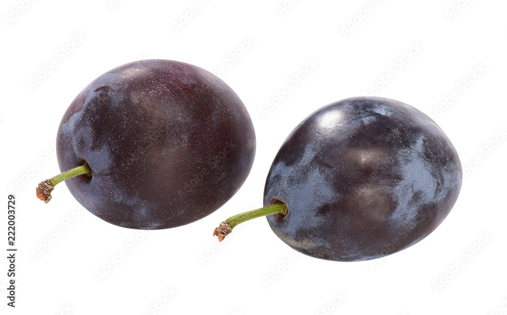 Zwei ganze Zwetschgen Stock Photo | Adobe Stock