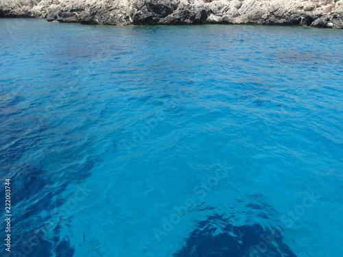 blue water in the sea