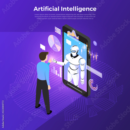 Isometric artificial intelligence AI