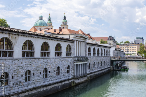 Ljubljana Market arcade on ...