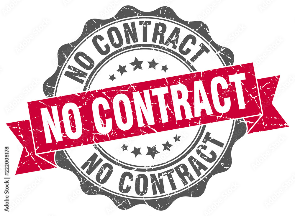Fototapeta premium no contract stamp. sign. seal