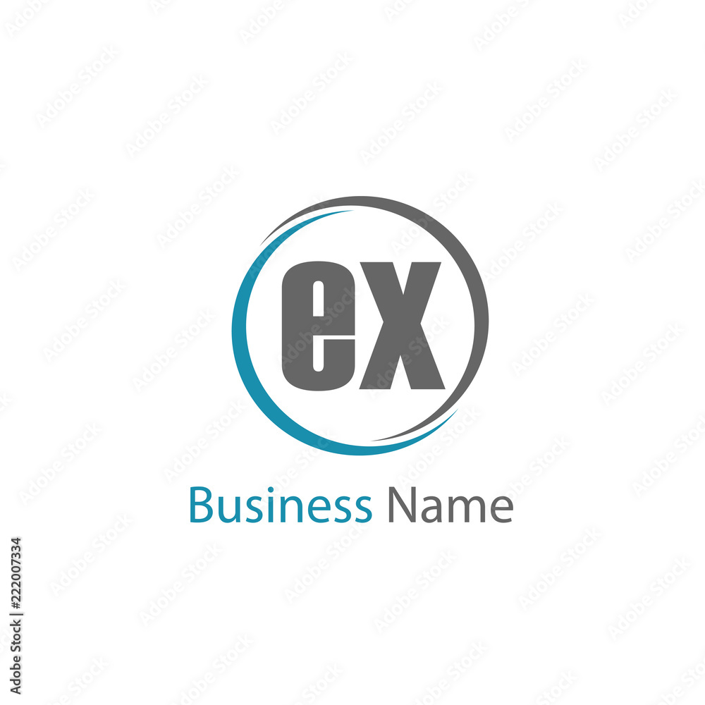 Initial Letter EX Logo Template Design
