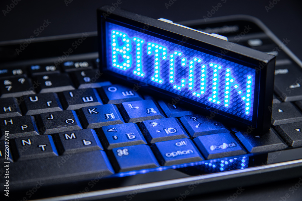 The concept of crypto currency bitcoin The concept of crypto currency bitcoin