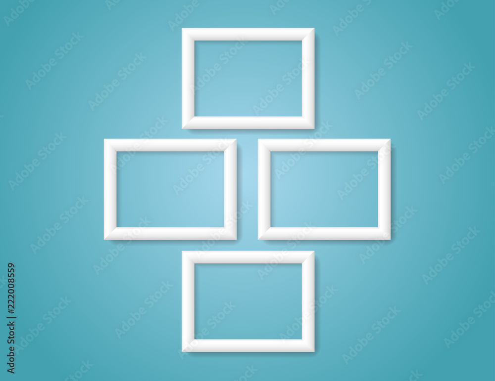 white frames on blue background white frames on blue background