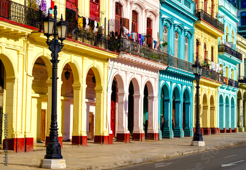 Colorful colonial buildings in Old Havana © kmiragaya