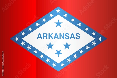 Grunge flag of Arkansas - illustration, The flag of the state of Arkansas