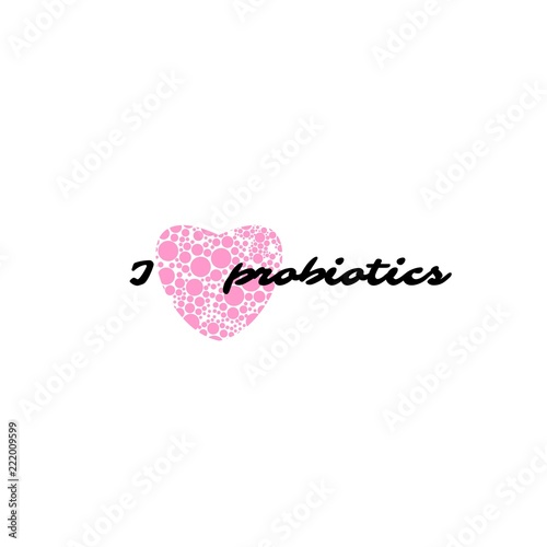 Probiotics logo. Bacteria logo. Concept of healthy nutrition ingredient for therapeutic purposes. Simple flat style trend modern logotype graphic design isolated