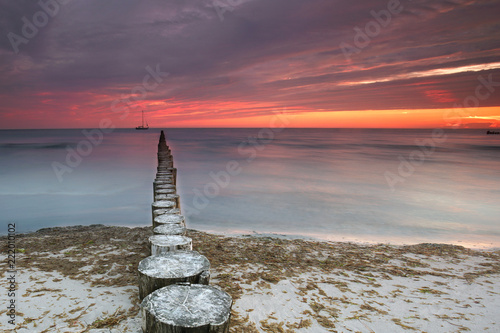 Fototapeta Ciesz się wieczorem nad Morzem Bałtyckim