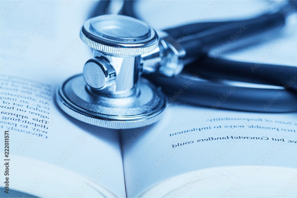 Medical stethoscope on bright background Medical stethoscope on bright background