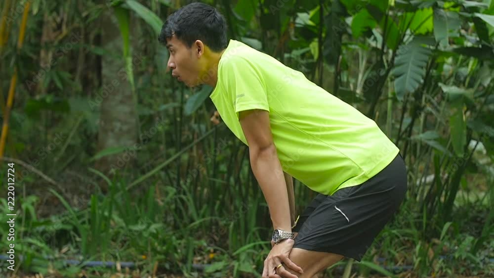 Tried Man Stretching And Resting Her Body After Training Tried Man Stretching And Resting Her Body After Training
