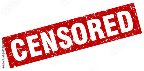 square grunge red censored stamp