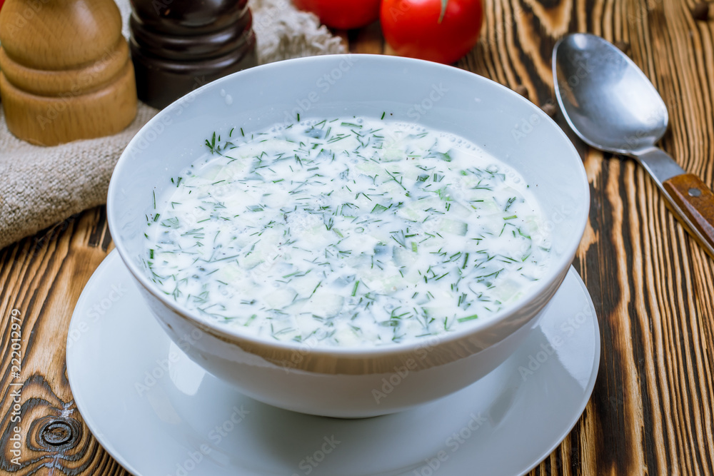 Okroshka on kefir Okroshka on kefir