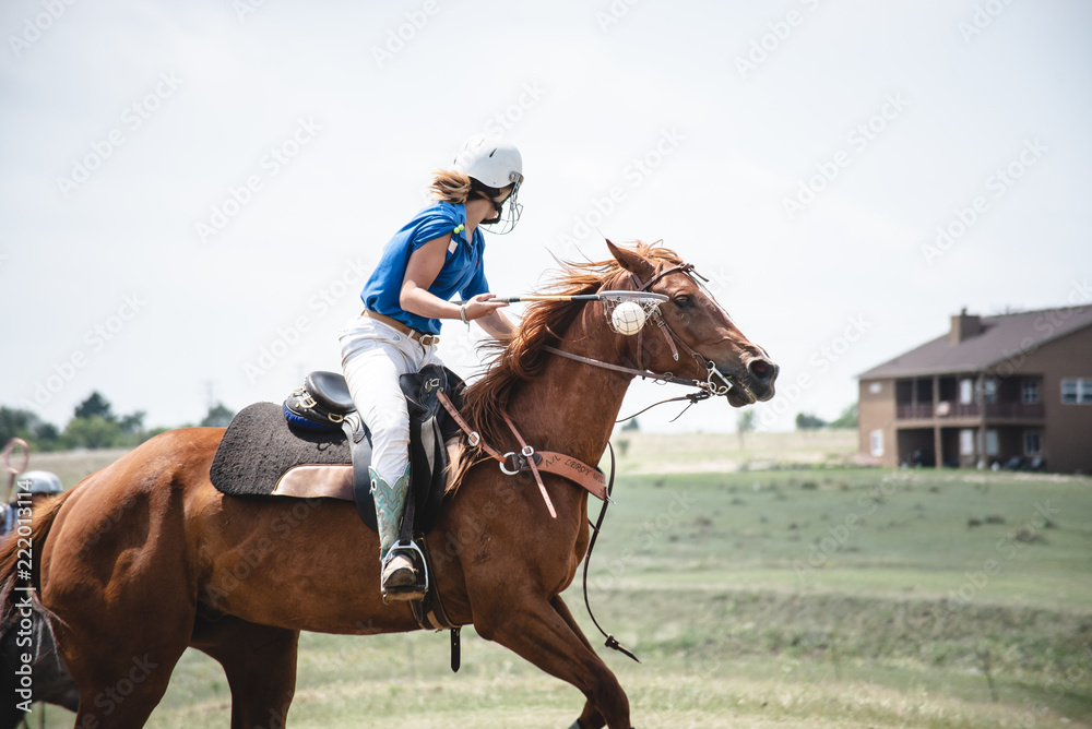Woman Plays Polocrosse