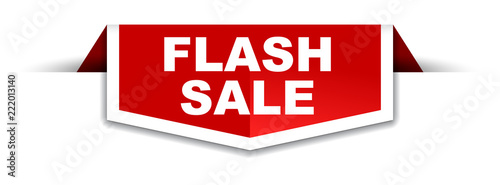 red and white banner flash sale
