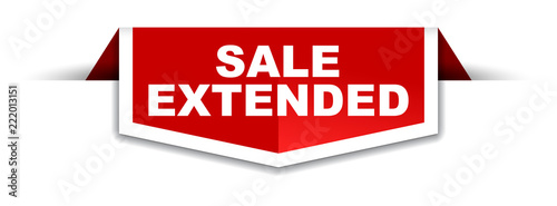 red and white banner sale extended