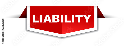 red and white banner liability