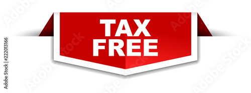 red and white banner tax free