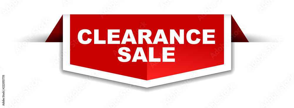 red and white banner clearance sale red and white banner clearance sale