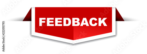 red and white banner feedback