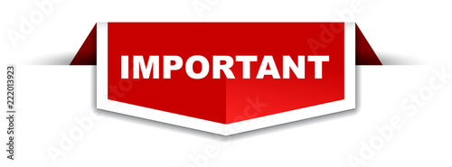 red and white banner important