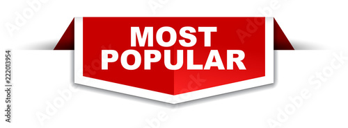 red and white banner most popular