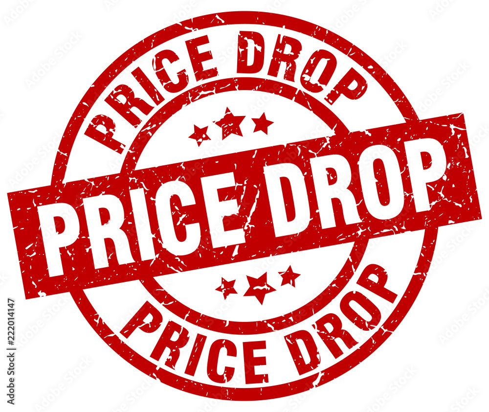 price drop round red grunge stamp price drop round red grunge stamp