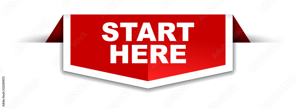 red and white banner start here red and white banner start here