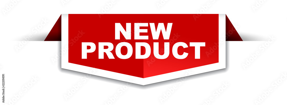 red and white banner new product red and white banner new product