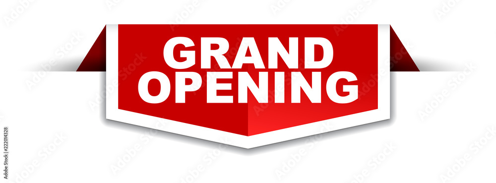 red and white banner grand opening red and white banner grand opening