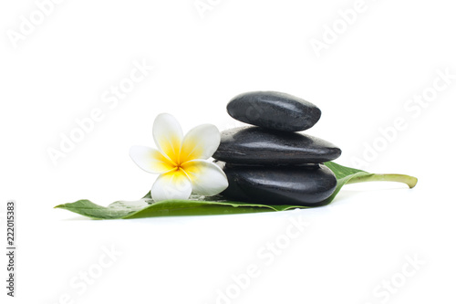 spa wellness set for therapy on white background. photo