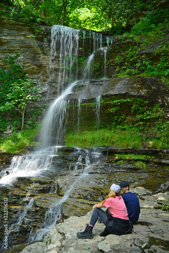 Couple at Waterfall