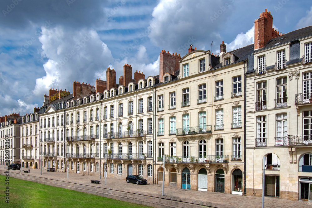 Perspective view of buildings in Nantes
