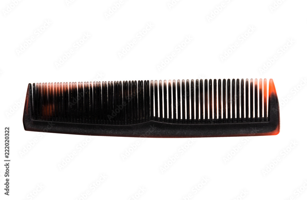 plastic comb isolated on white background plastic comb isolated on white background