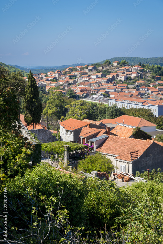 Blato town on Korcula island, Croatia