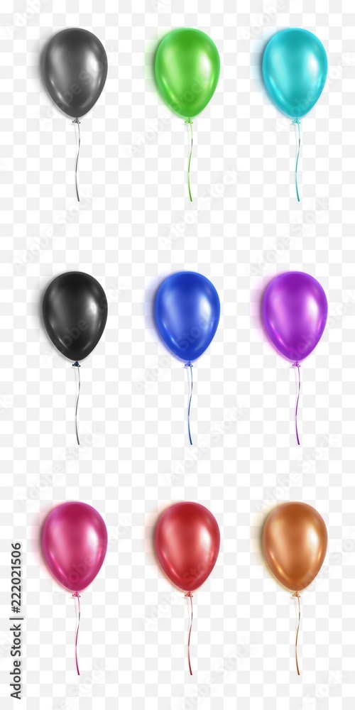 In different colors balloons for your design