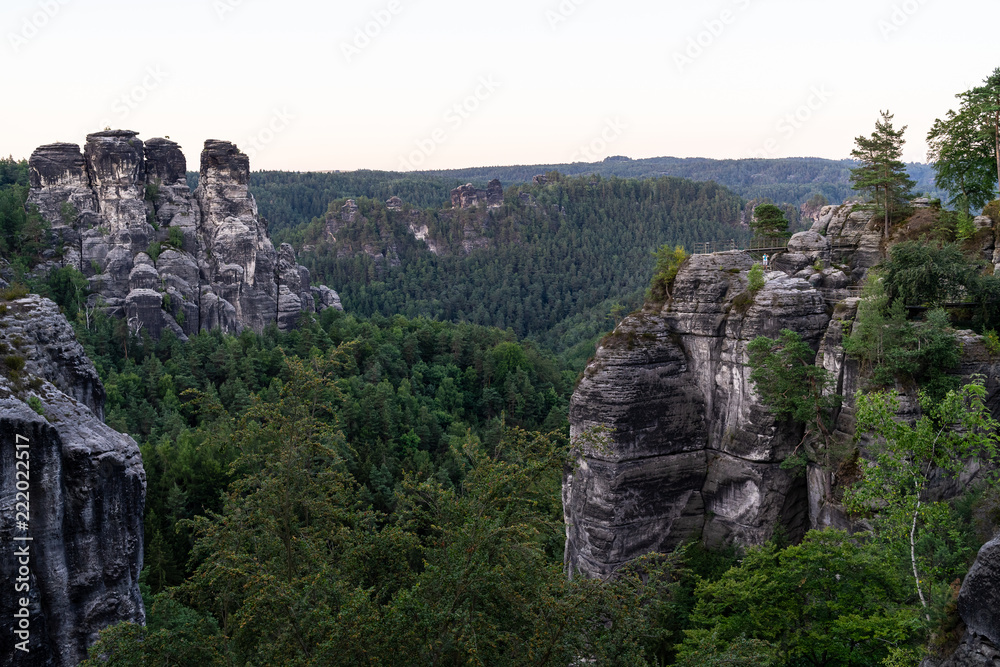 Landscapes of Saxon Switzerland - is the German part of Elbe Sandstone Mountains.
