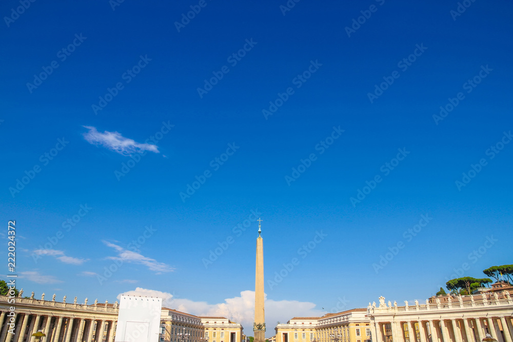 View on the St Peters Square in Rome, Italy on a sunny day.