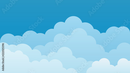 Sky and Clouds Background. Stylish design with a flat poster, flyers, postcards, web banners. Isolated Object. Vector illustration.