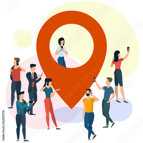 location map pointer concept.