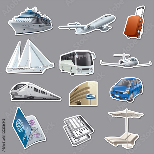 stickers for traveling and resort