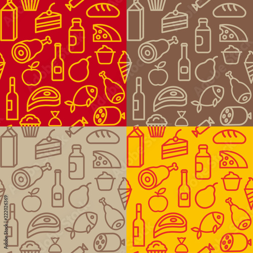  grocery seamless pattern