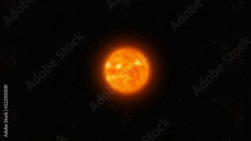 3d rendered illustration of the sun