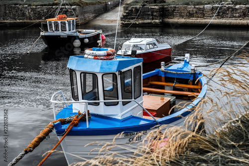 Ballintoy harbour boats
