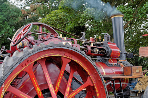 Detail of a Vintage Steam Traction Engine photo