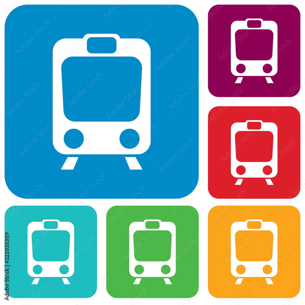 Train icon isolated Train icon isolated